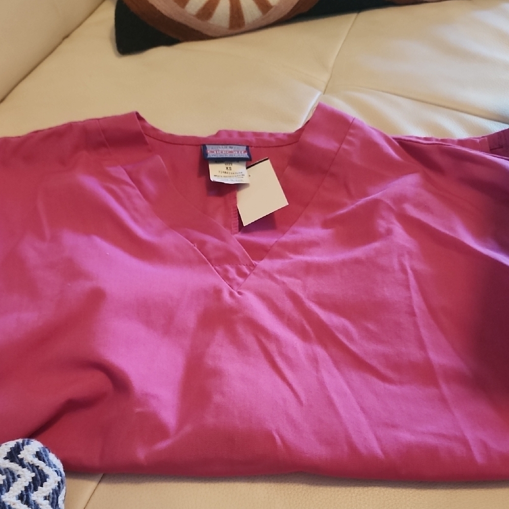 Hot Pink Short Sleeve Blouse